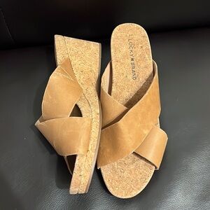 Lucky Brand Leather Wedges